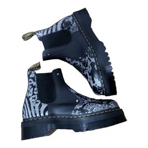 Dr. Martens 2976 Quad Animal Clash Leather Platform Chelsea Boots